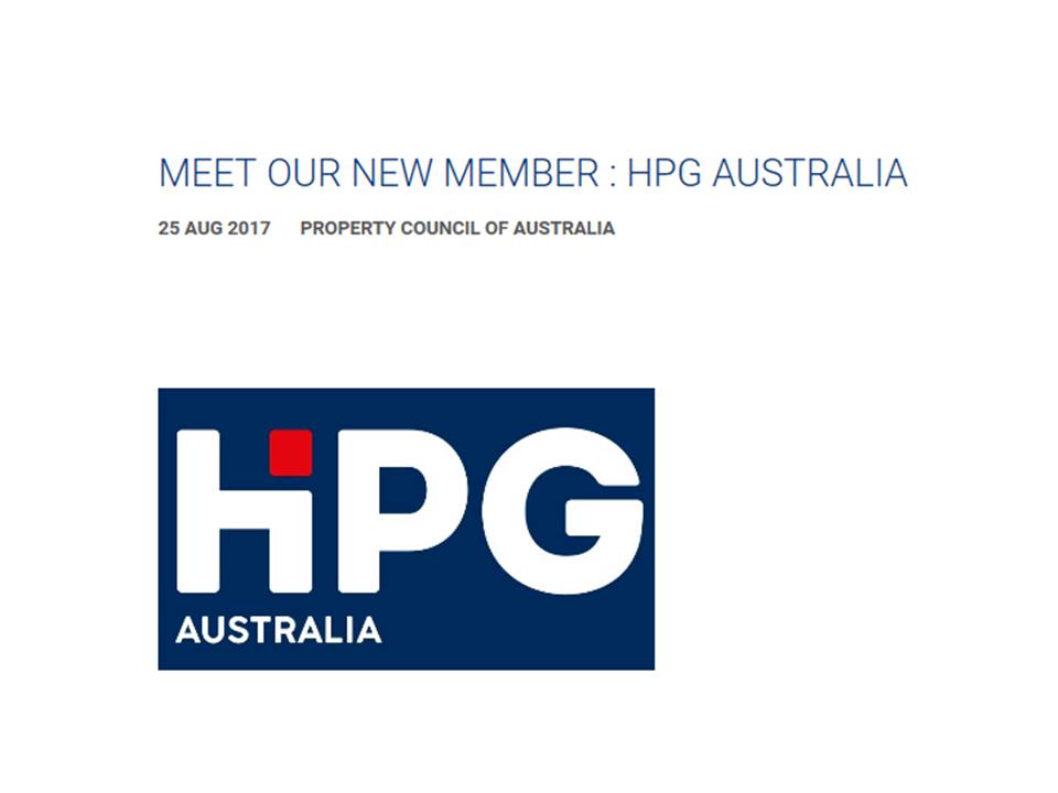 HPG Australia joins Property Council of Australia
