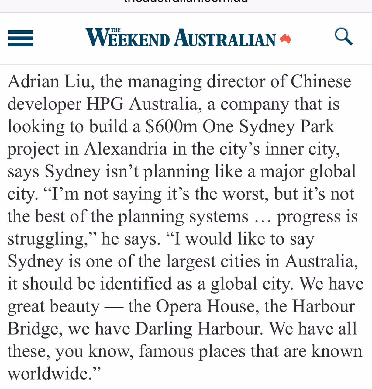 Being part of a changing Sydney
